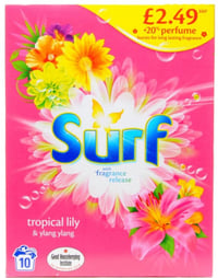 Surf Tropical Lily & Ylang Ylang Washing Powder With Fragrance Release - 650g | PRICED £2.49