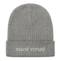 Image 4 of Macte Virtute Ribbed knit beanie