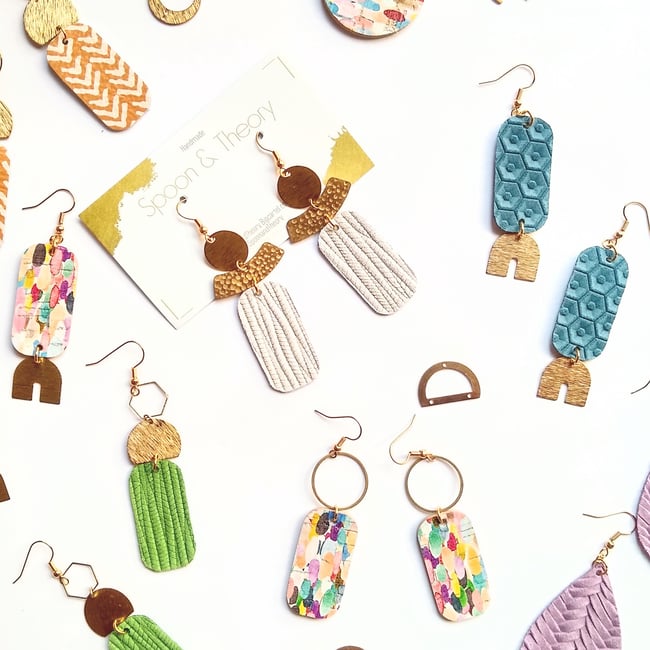 Amina Leather Earrings 