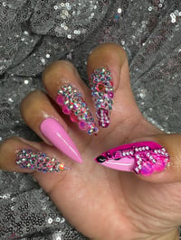 Image 5 of  Always in pink Long stiletto gel press on nails