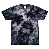 Image 4 of Embroidered LA PALMS Oversized tie-dye t-shirt