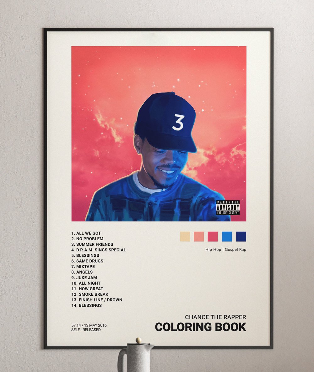 Chance the Rapper - Coloring Book Album Cover Poster