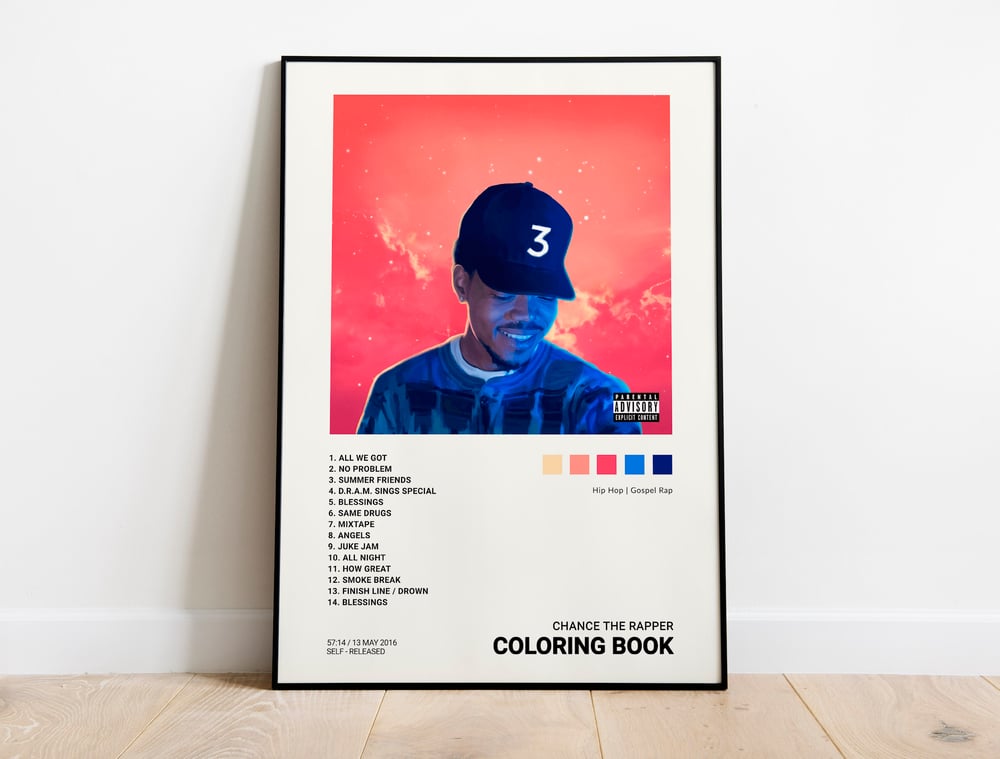 Chance the Rapper - Coloring Book Album Cover Poster