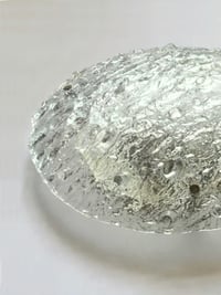 Image 1 of 19" Flush Mount in Textured Glass - Bark Pattern