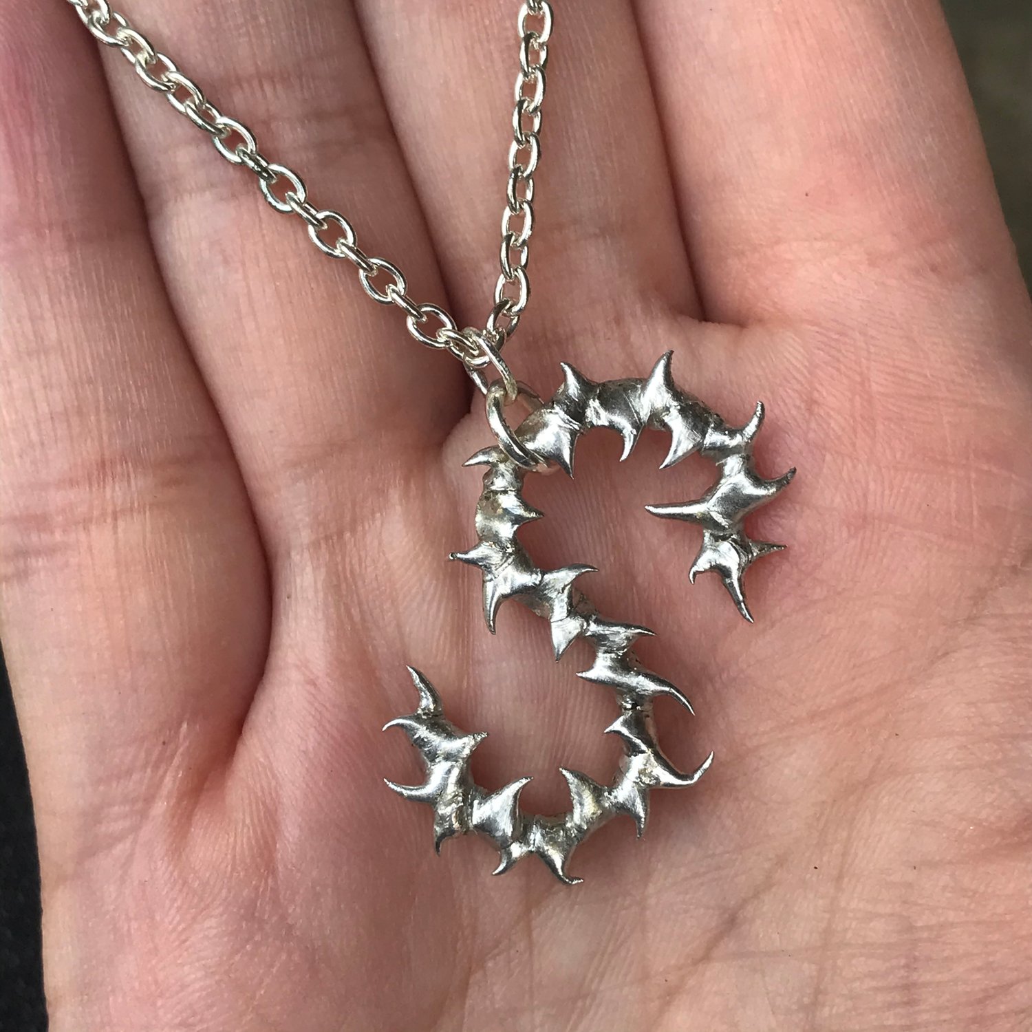 Initial Thorn Pendant | Custom Letter