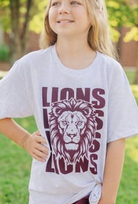 Image 2 of Youth “LIONS” face T-shirt 