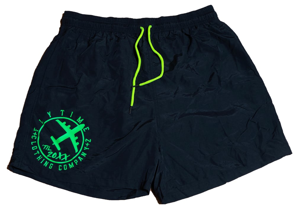 Image of FlyTimez “Til 20XX” Beach Shortz (Black)