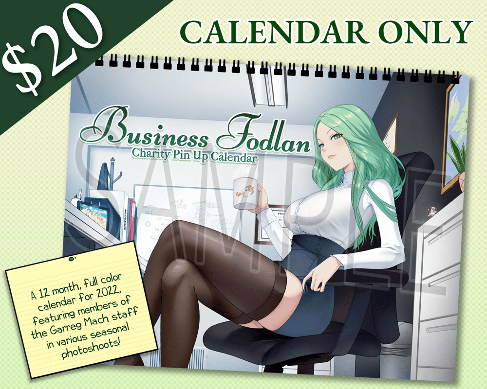 Image of Business Fodlan Charity Pin Up Calendar - CALENDAR ONLY