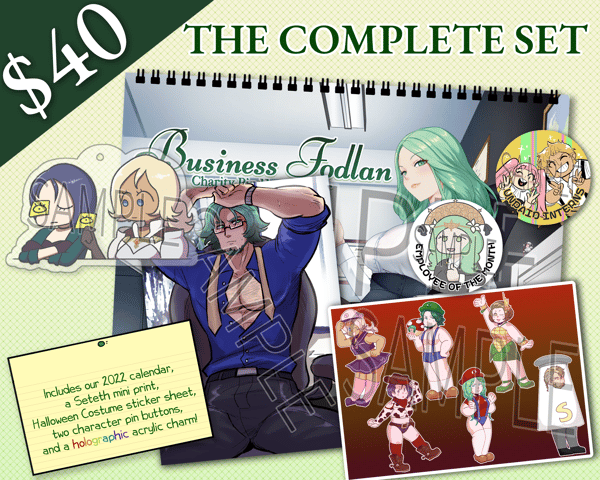 Image of Business Fodlan Charity Pin Up Calendar - THE COMPLETE SET