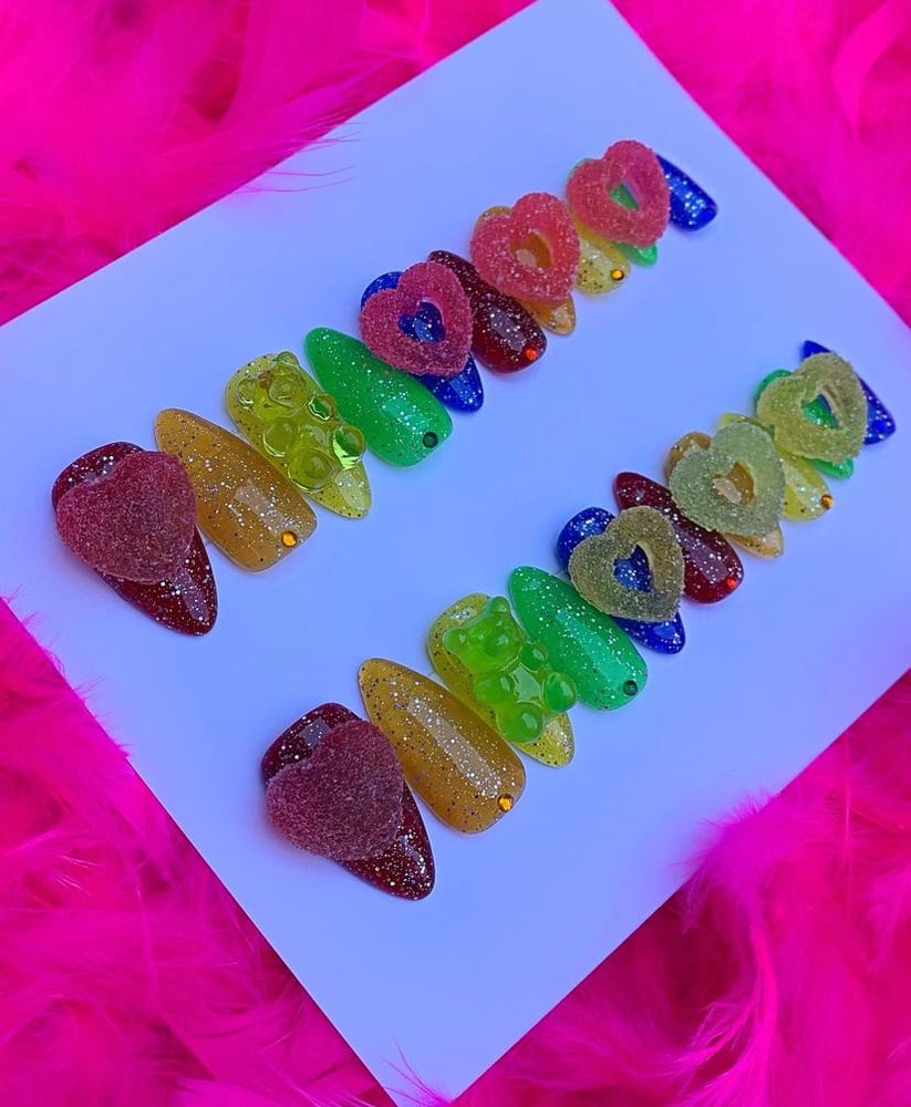 Image of Rainbow glitter jelly kawaii candy 🌈