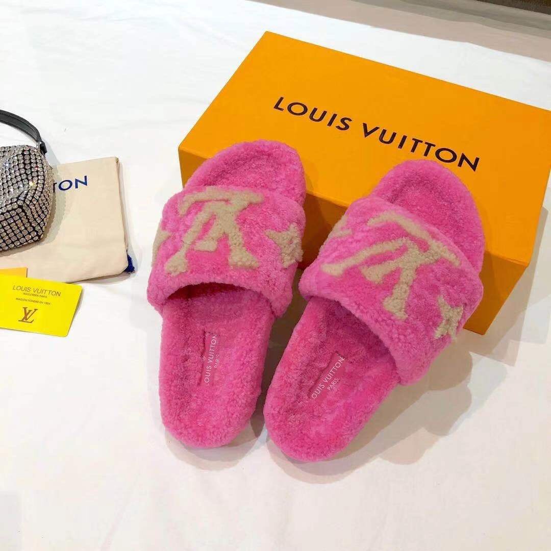 Image of Pink LV Slides