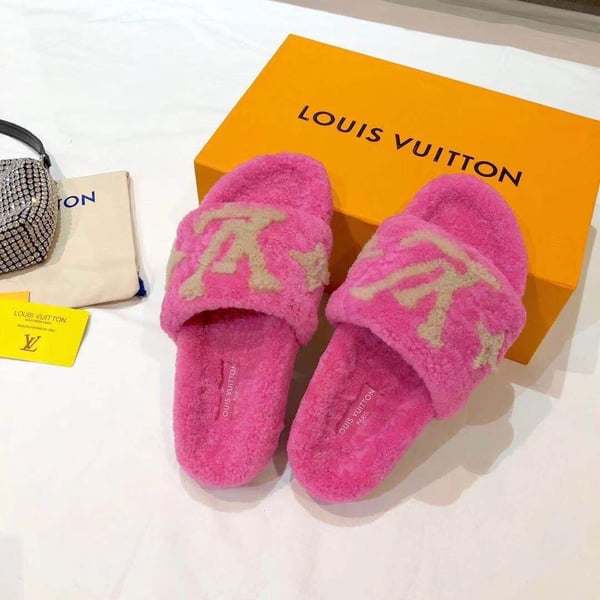 Image of Pink LV Slides