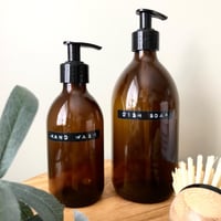 Image 1 of Amber glass pump bottles
