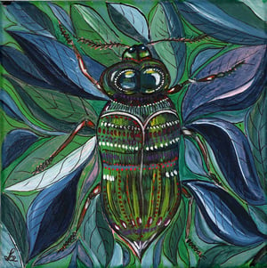 Strange Beetle, Fine Art Print, Echt-Büttenpapier