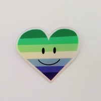 Image 3 of Pride Happy Holographic Hearts 1 (gay, lesbian, mlm, bi, pan)