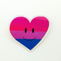 Image 4 of Pride Happy Holographic Hearts 1 (gay, lesbian, mlm, bi, pan)