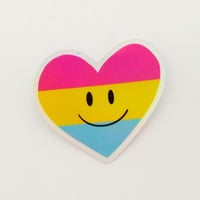 Image 5 of Pride Happy Holographic Hearts 1 (gay, lesbian, mlm, bi, pan)