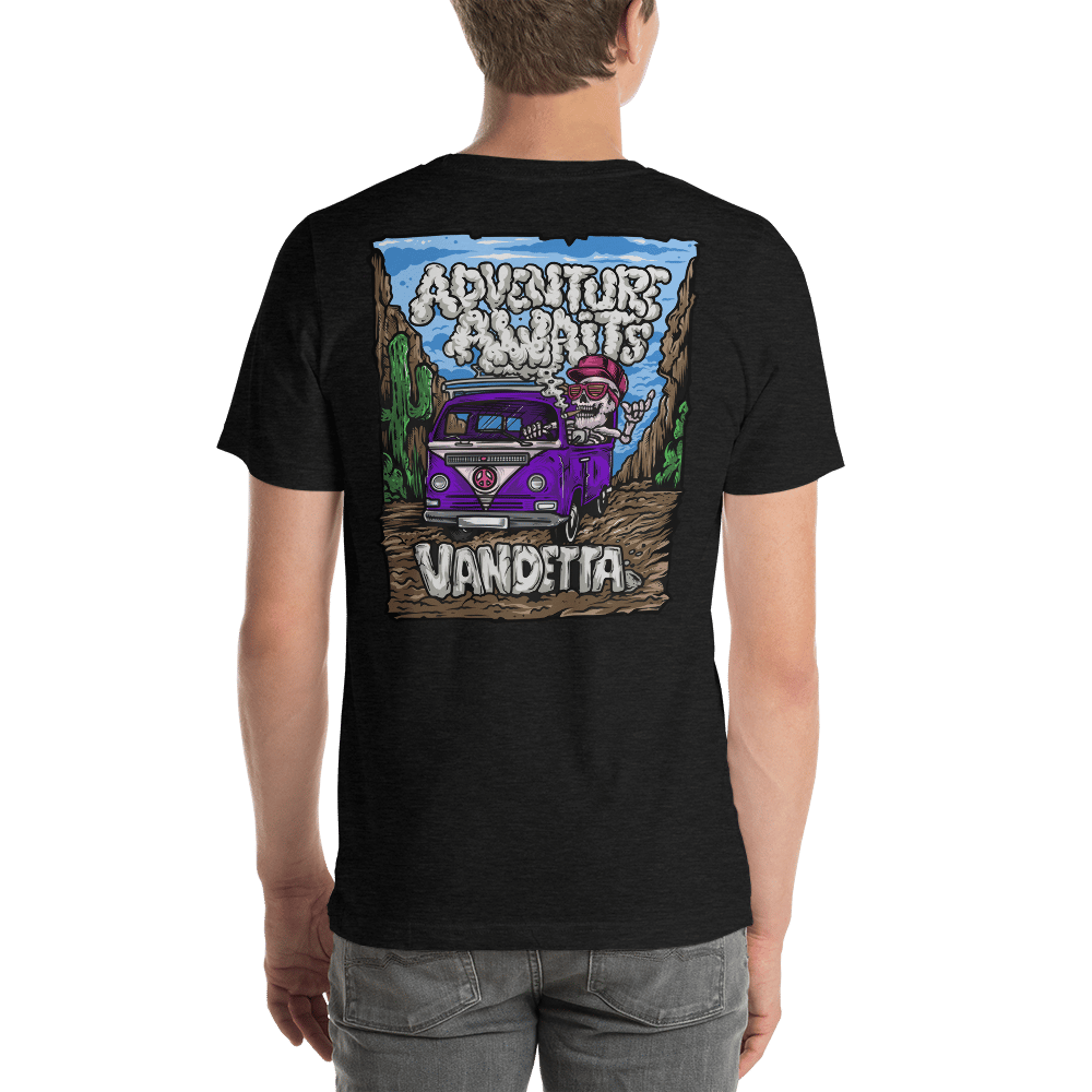 Vandetta Adventure Awaits Back Print Tshirt