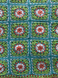 Image 3 of Fizzy Mint Crocheted Cotton Blanket