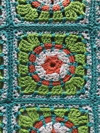 Image 4 of Fizzy Mint Crocheted Cotton Blanket