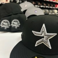 Image 1 of New Era 59Fifty Black Metallic Pewter 