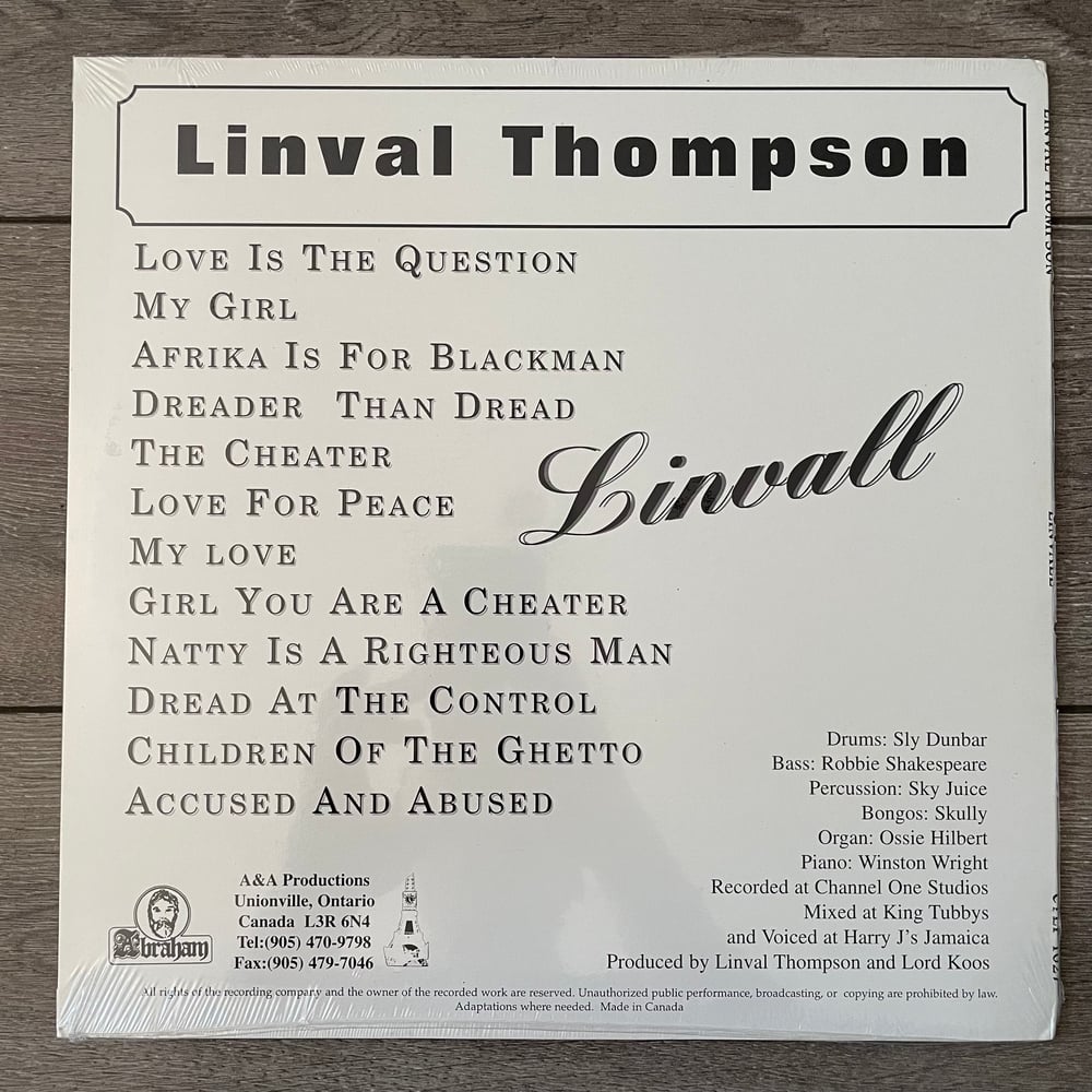 Image of Linval Thompson - Linvall Vinyl LP