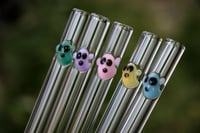 Image 2 of Pastel Ghost Glass Drinking Straws 