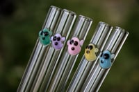 Image 2 of Pastel Ghost Glass Drinking Straws