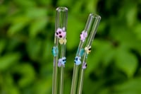 Image 4 of Pastel Ghost Glass Drinking Straws 