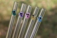 Image 3 of Pastel Ghost Glass Drinking Straws 