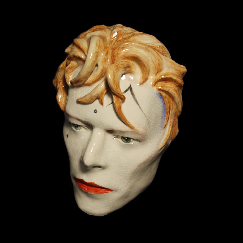 'Ashes To Ashes' Painted Ceramic Mask Sculpture