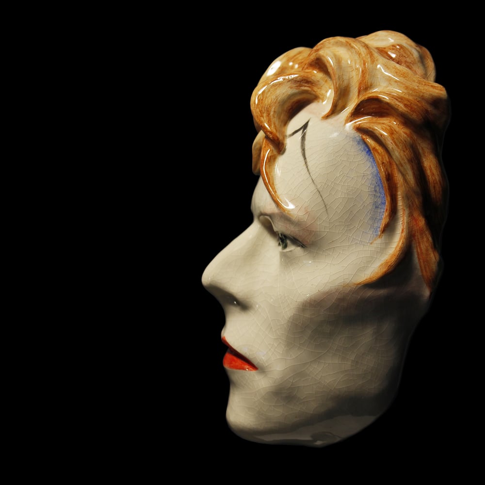 'Ashes To Ashes' Painted Ceramic Mask Sculpture