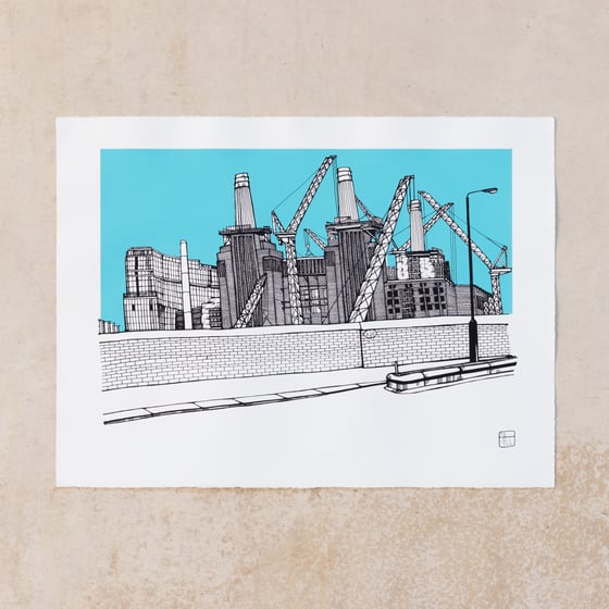 Image of Battersea Power Station. Blue 