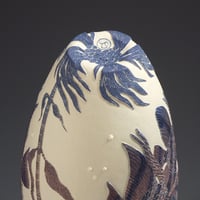Image 5 of Swimming angelfish sgraffito vessel