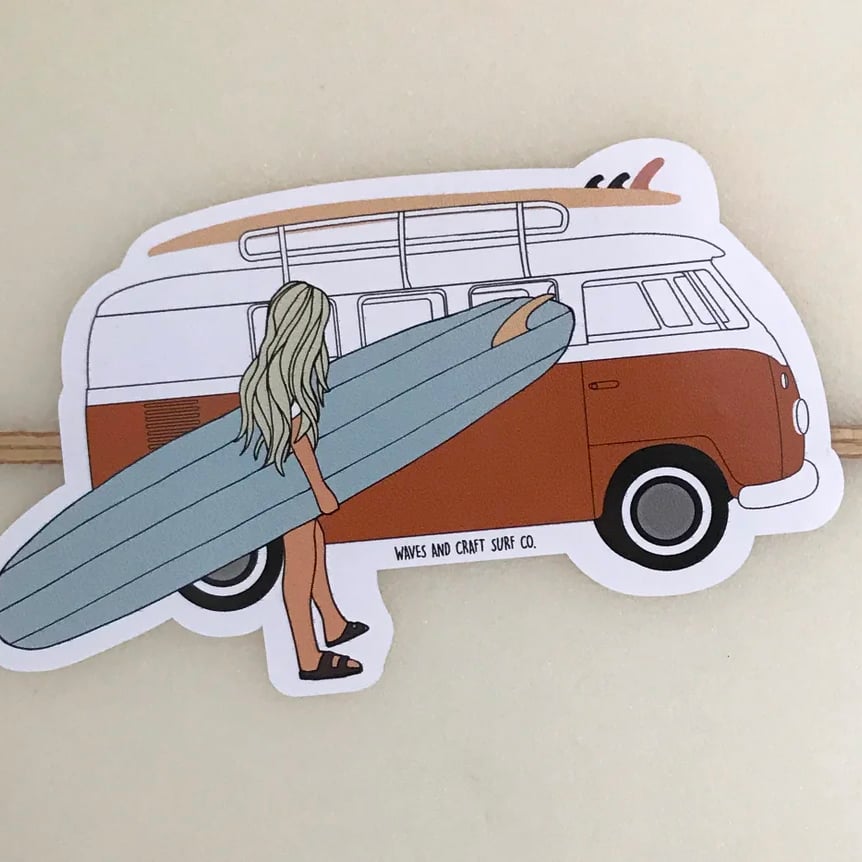 Image of Campervan surf sticker