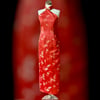 Red China Doll Dress Small
