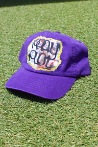 Image of on plot cap in purple 