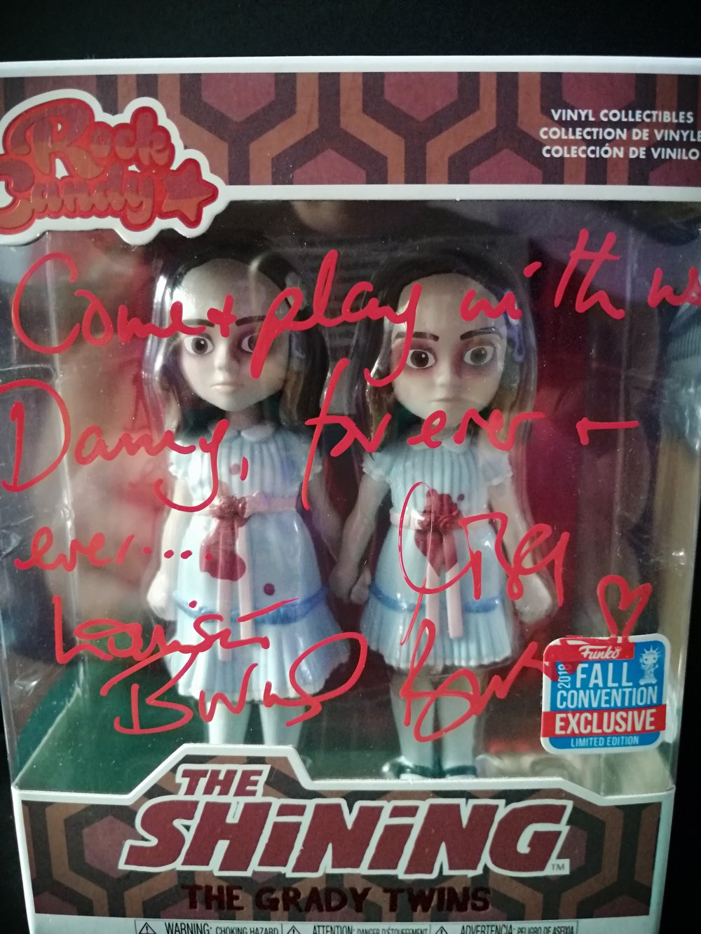 The Grady Twins The Shining Dual Signed Rock Candy Figures RARE