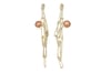 Chain link earrings. Sunstone set in sterling silver
