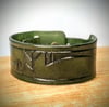 Runed Cuff Bracelet #2 (Forest Green)