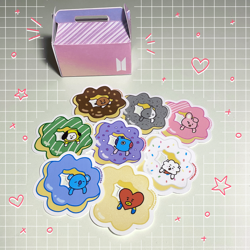 Image of BT21 Mochi Donut Sticker