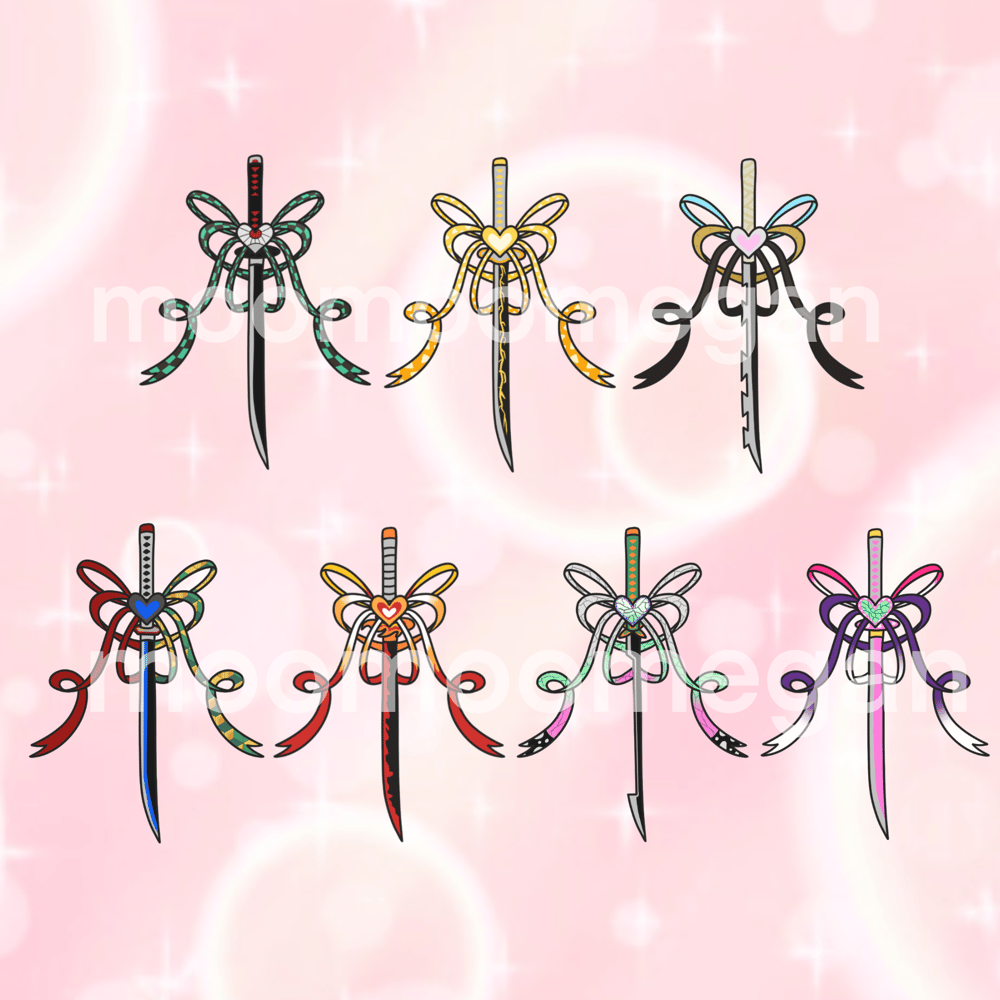 Image of Demon Slayer x Sailor Moon Stickers/Acrylic Charm