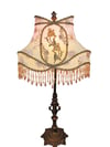 Luxury Victorian Lampshade - Silk, French Lace & Rose Quartz Beads