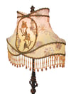 Luxury Victorian Lampshade - Silk, French Lace & Rose Quartz Beads