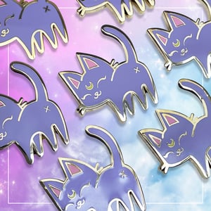 Image of Moon Kitty Butts Hard Enamel Pins