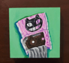 Cookie Cat Acrylic Painting