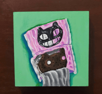 Cookie Cat Acrylic Painting