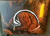 Sleeping Badgermole 16x20in Acrylic Painting