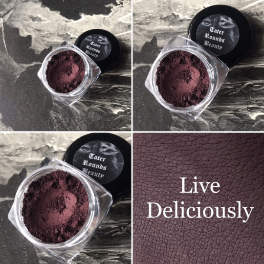 Image of Live Deliciously - Rich Wine Red Brown Eyeshadow - Vegan Makeup Goth Gothic Lolita Country Goth Witc