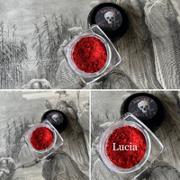 Image 1 of Lucia - Rich Blood Red Eyeshadow - Amore E Morte Collection - Vegan Makeup Goth Gothic